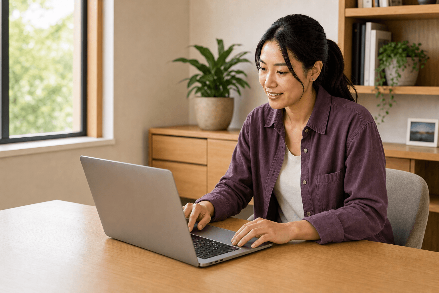The same client using the finished software setup independently.