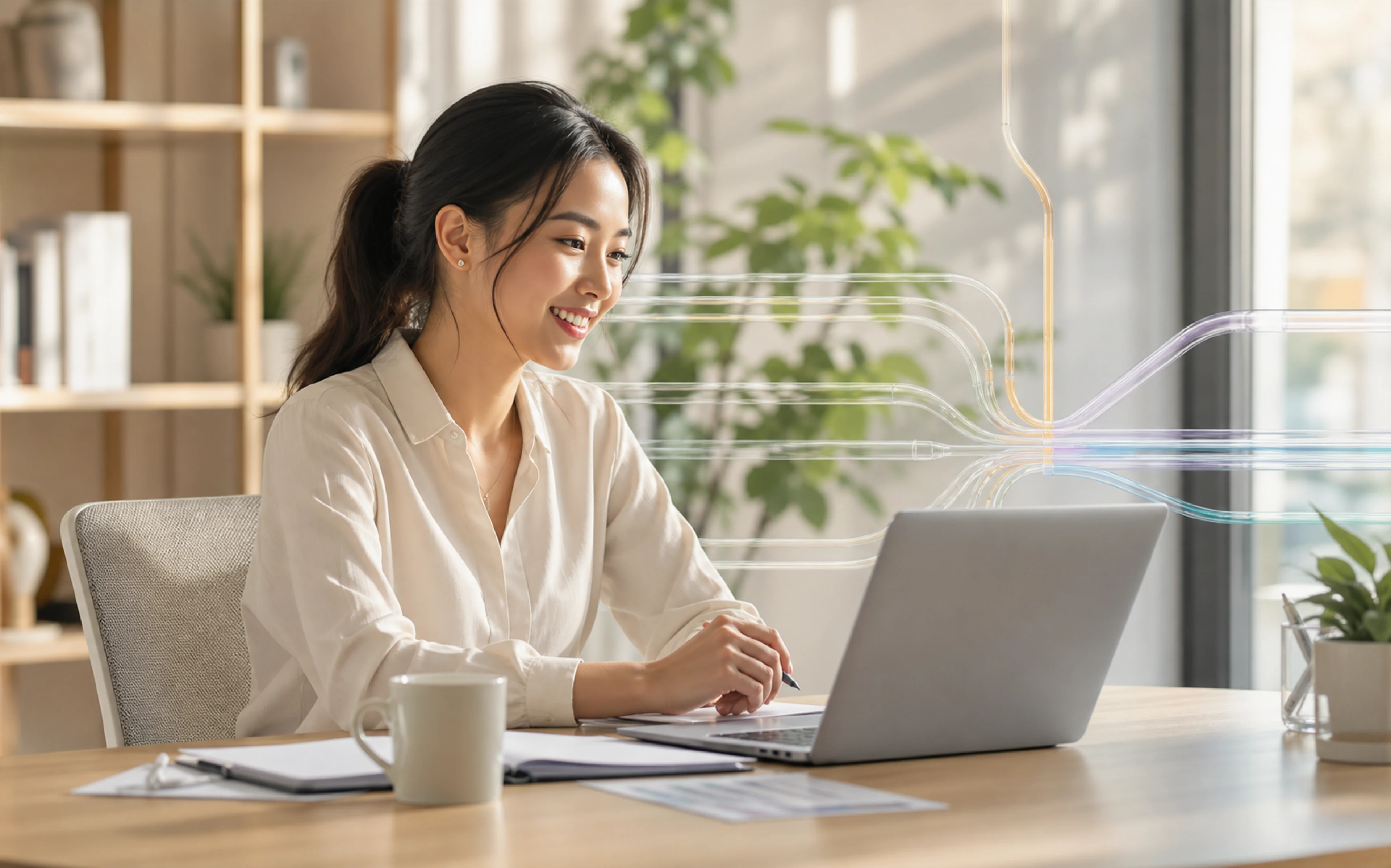 A professional working with a supported AI Workspace.